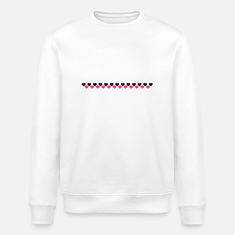 Herzen über Herzen - Stanley/Stella Unisex Bio-Sweatshirt ROLLER - Weiß