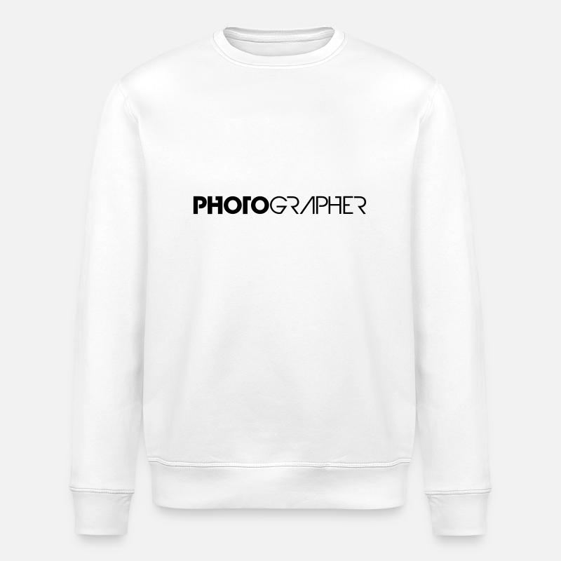 Cool Photographer Text Logo Design - Stanley/Stella Unisex Bio-Sweatshirt ROLLER - Weiß