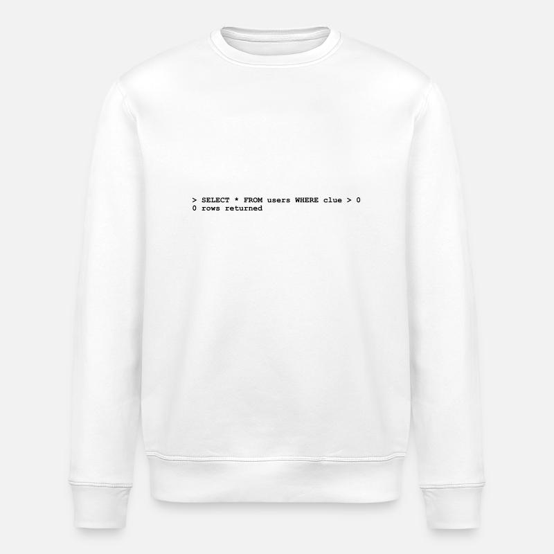 NERD HUMOR: Ahnungslosigkeit! - Stanley/Stella Unisex Bio-Sweatshirt ROLLER - Weiß