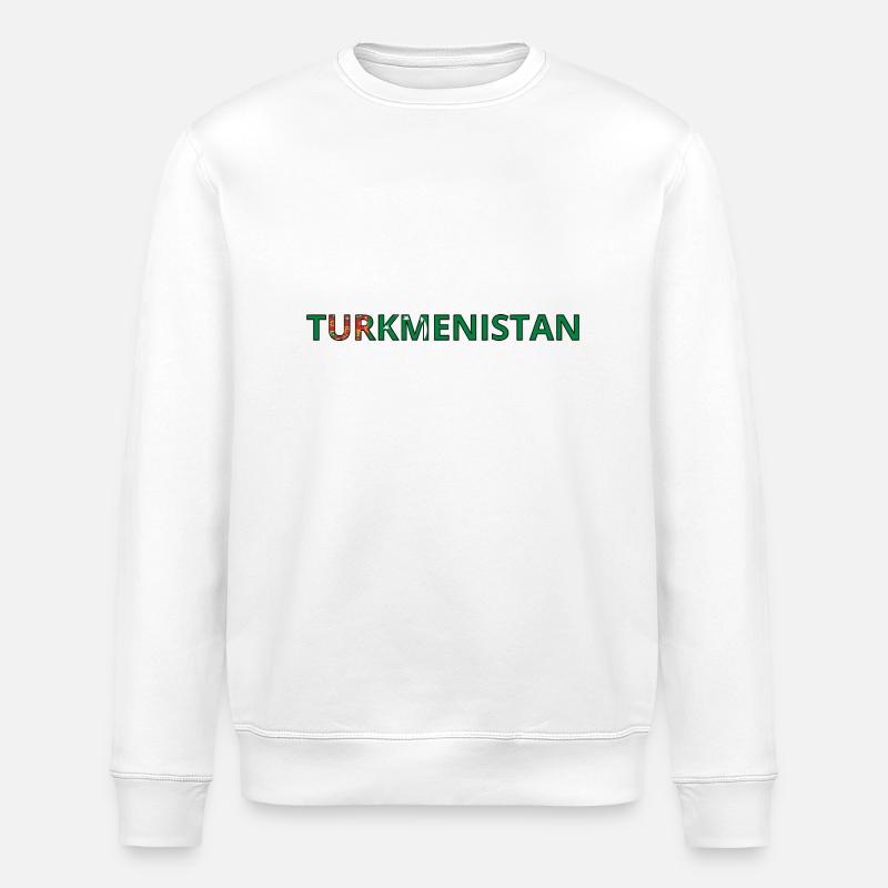 Drapeau Turkménistan - Sweat bio ROLLER Stanley/Stella Unisexe - blanc