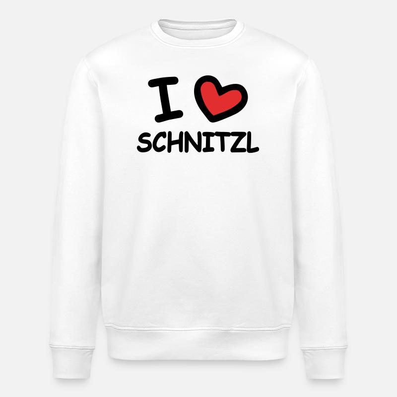 I Love Schnitzl - Stanley/Stella ROLLER Unisex Organic Sweatshirt - white