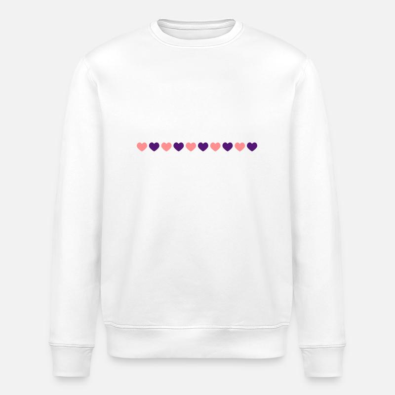 10 kleine herzen2 - Stanley/Stella Unisex Bio-Sweatshirt ROLLER - Weiß