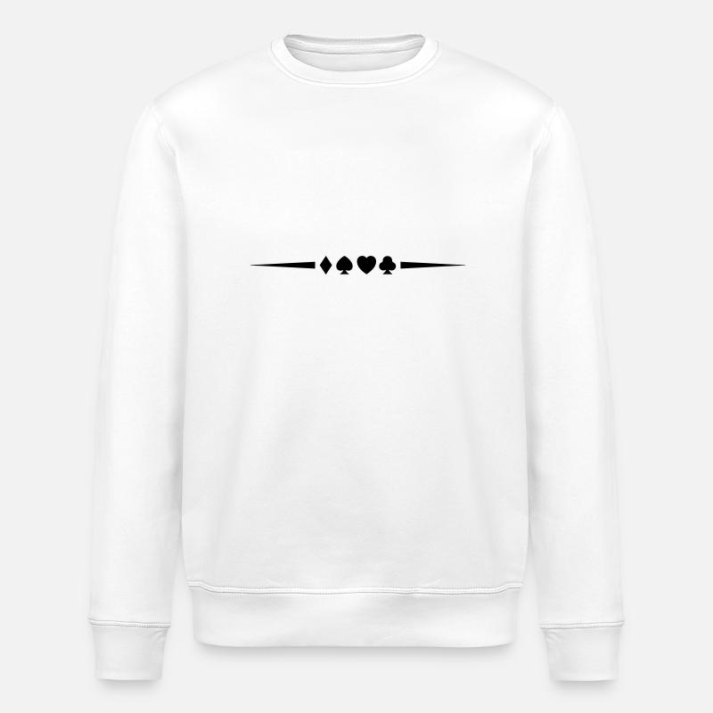 poker_symbol_design_1 - Stanley/Stella ROLLER Unisex Organic Sweatshirt - white