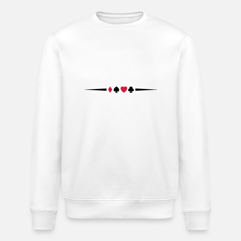 poker_symbol_design_2 - Stanley/Stella ROLLER Unisex Organic Sweatshirt - white