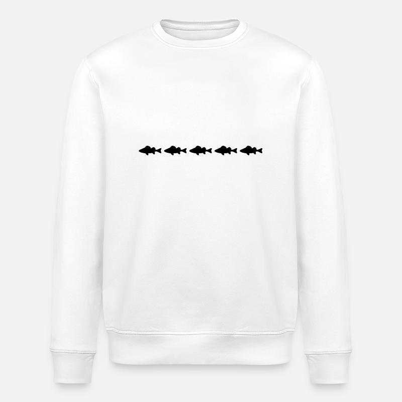barsch fische silhouette - Stanley/Stella Unisex Bio-Sweatshirt ROLLER - Weiß