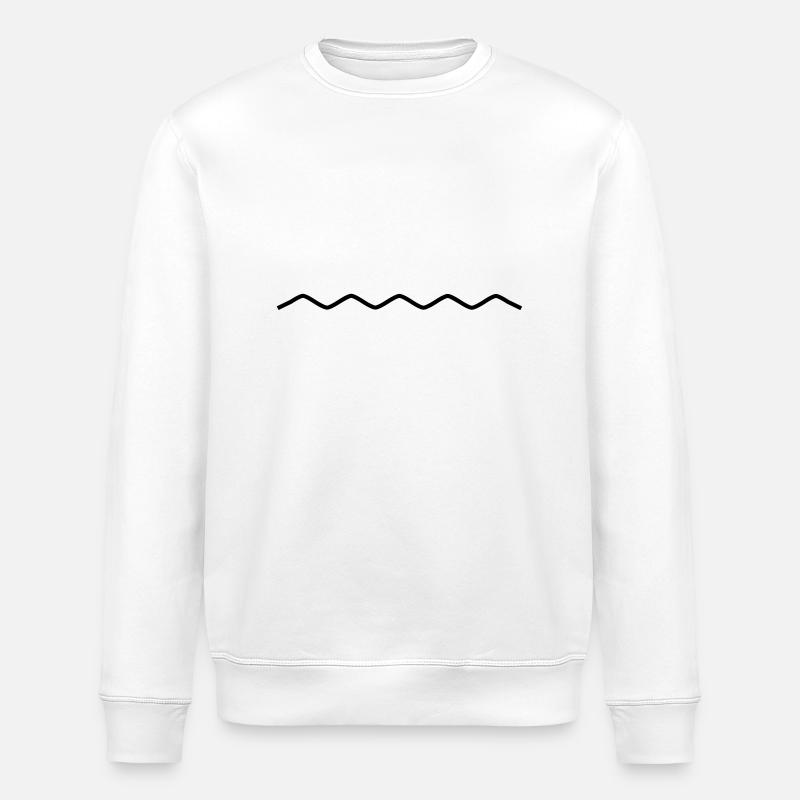 sinuous line - Stanley/Stella ROLLER Unisex Organic Sweatshirt - white