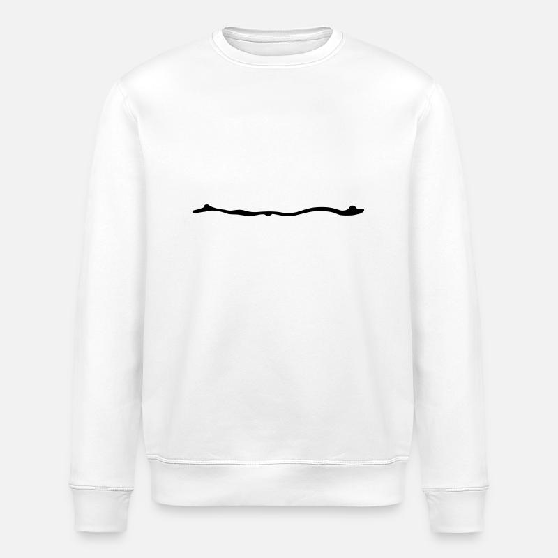 Farbklex line brush stroke underline - Stanley/Stella ROLLER Unisex Organic Sweatshirt - white