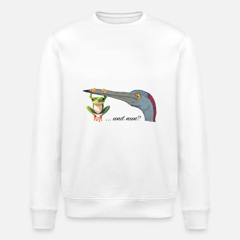 Frosch am Schnabel - Stanley/Stella Unisex Bio-Sweatshirt ROLLER - Weiß