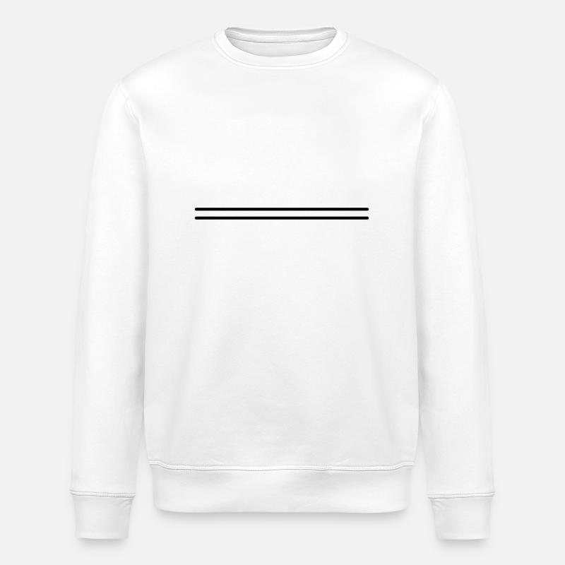 Double line - double lines - Stanley/Stella ROLLER Unisex Organic Sweatshirt - white