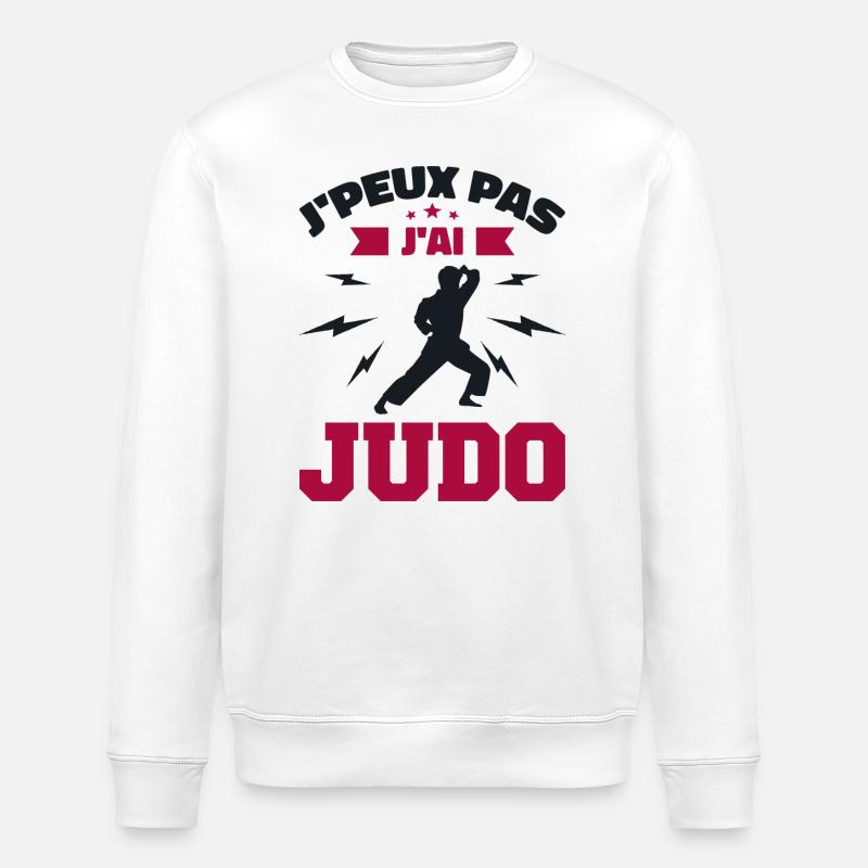 Ich kann nicht Judo - Stanley/Stella Unisex Bio-Sweatshirt ROLLER - Weiß