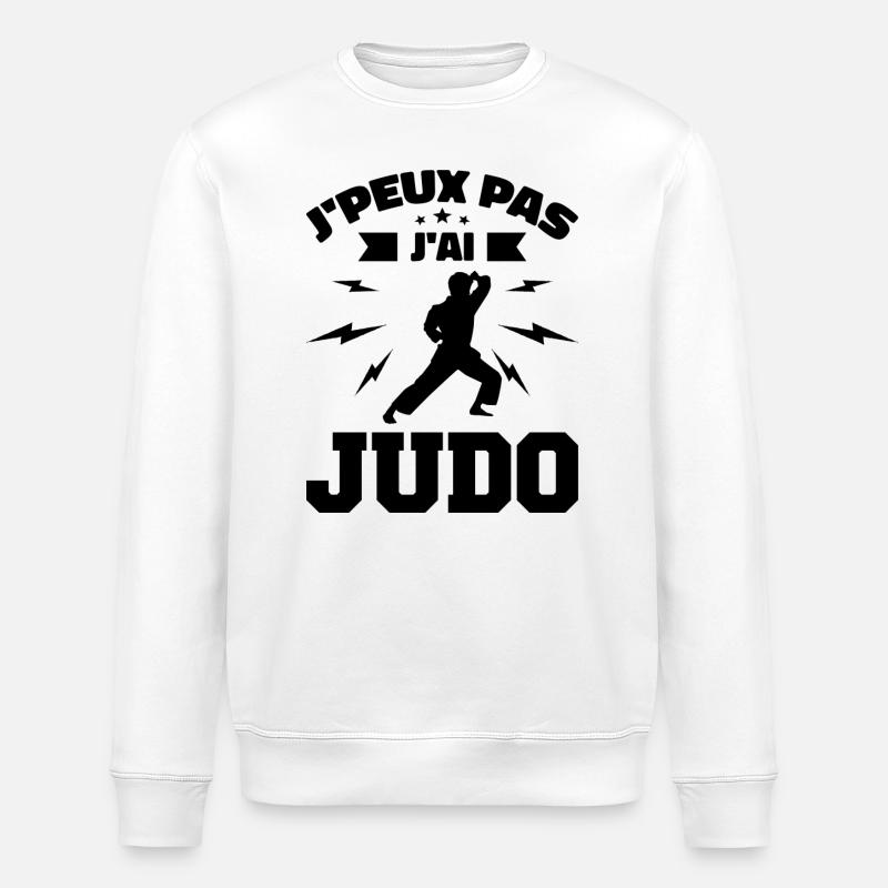 Ich kann nicht Judo - Stanley/Stella Unisex Bio-Sweatshirt ROLLER - Weiß