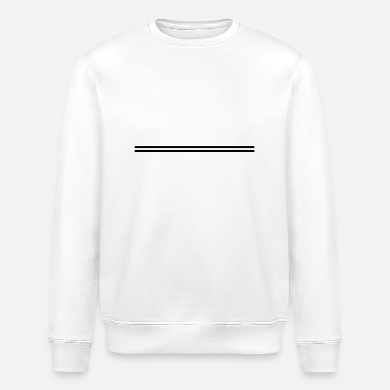 Double stroke - Stanley/Stella ROLLER Unisex Organic Sweatshirt - white