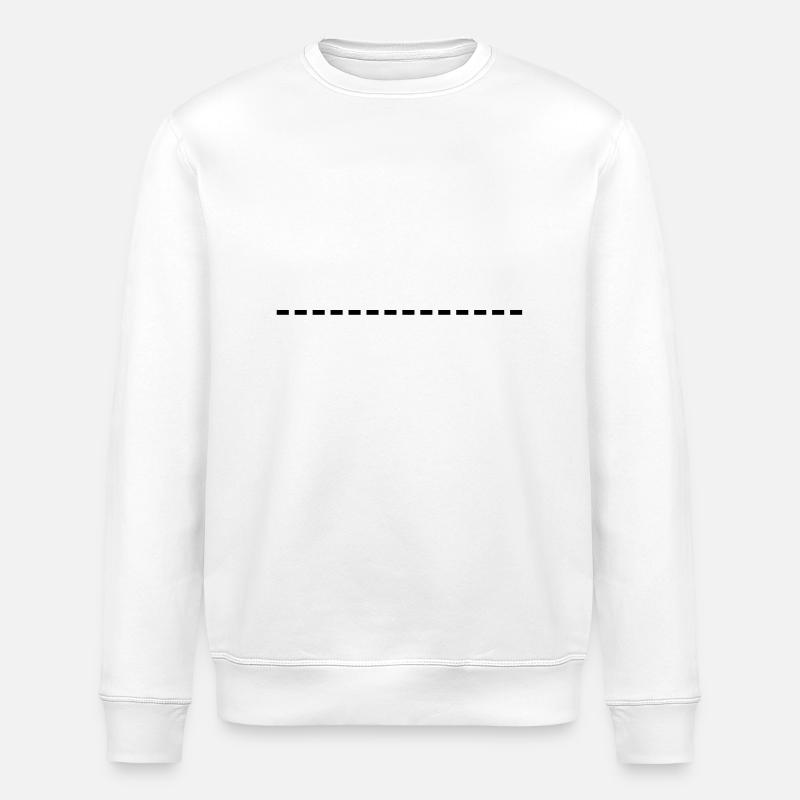 dashed line - Stanley/Stella ROLLER Unisex Organic Sweatshirt - white