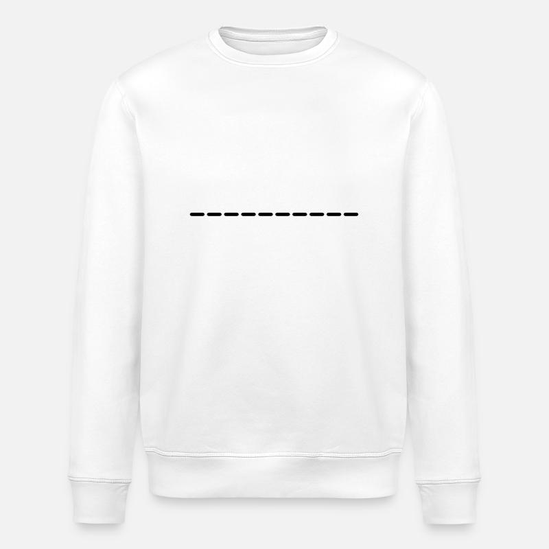 linie_gestrichelt_ay1 - Stanley/Stella Unisex Bio-Sweatshirt ROLLER - Weiß