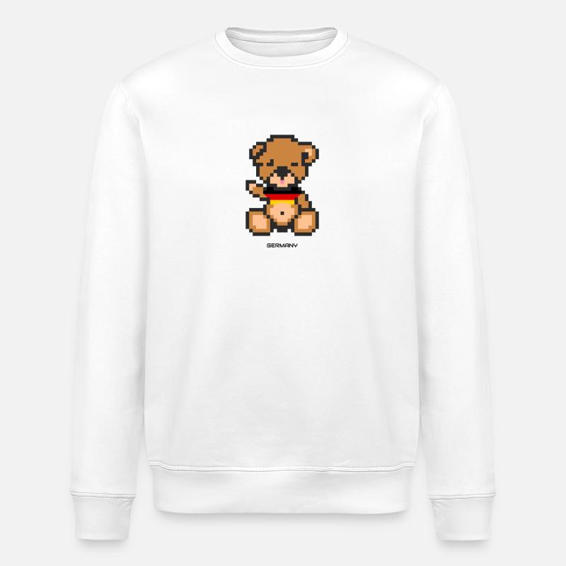 Pixel Bär Deutschland - Stanley/Stella Unisex Bio-Sweatshirt ROLLER - Weiß