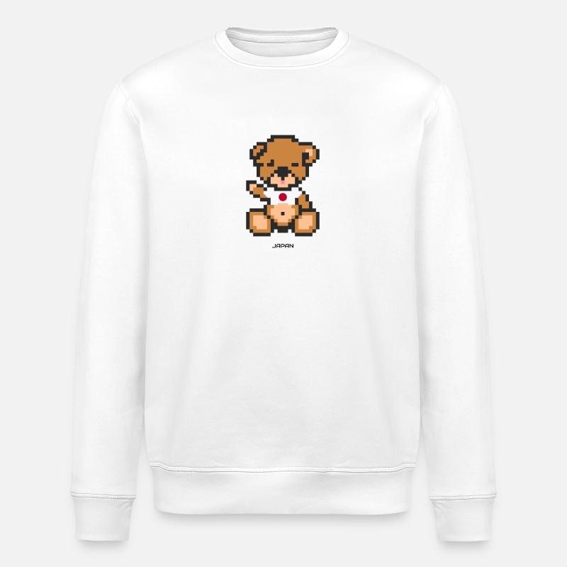 Pixel Bär Japan - Stanley/Stella Unisex Bio-Sweatshirt ROLLER - Weiß