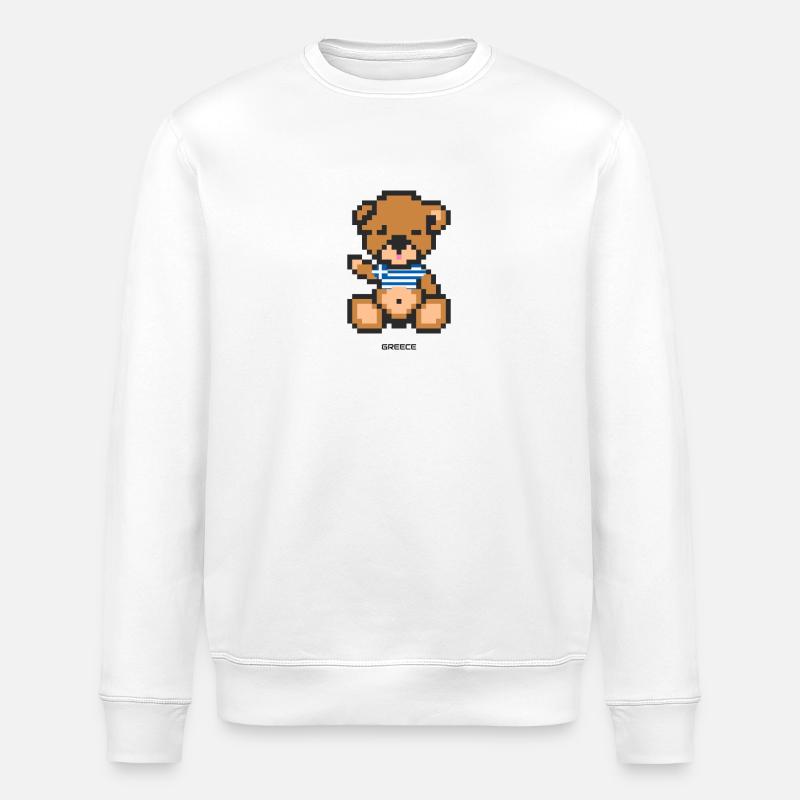 Pixel Bear Greece - Sweat bio ROLLER Stanley/Stella Unisexe - blanc
