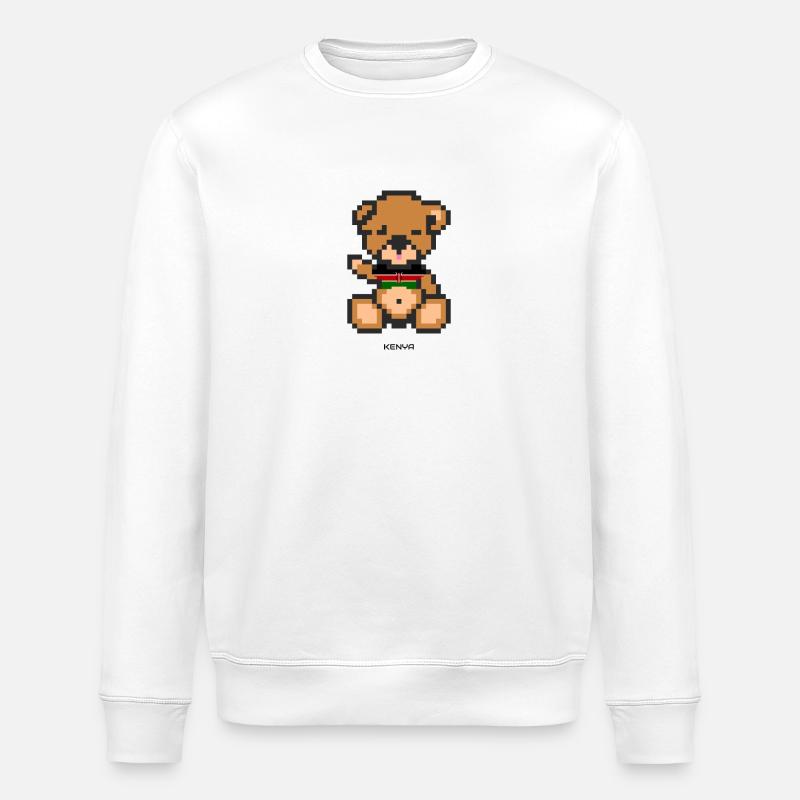 Pixel Bear Kenya - Sweat bio ROLLER Stanley/Stella Unisexe - blanc