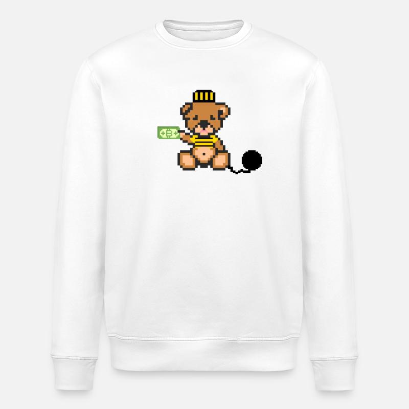 Pixel Bear Prisoner - Sweat bio ROLLER Stanley/Stella Unisexe - blanc