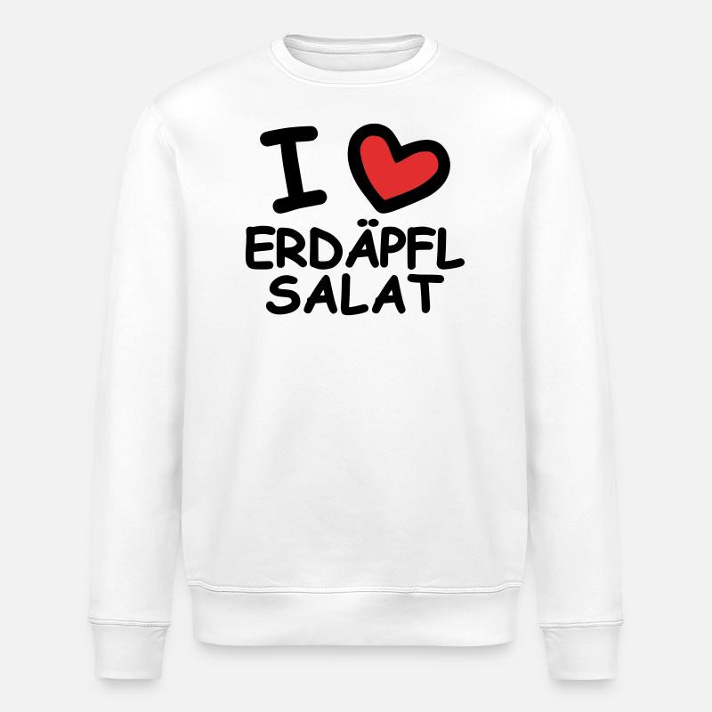 I Love Potato Salad - Stanley/Stella ROLLER Unisex Organic Sweatshirt - white