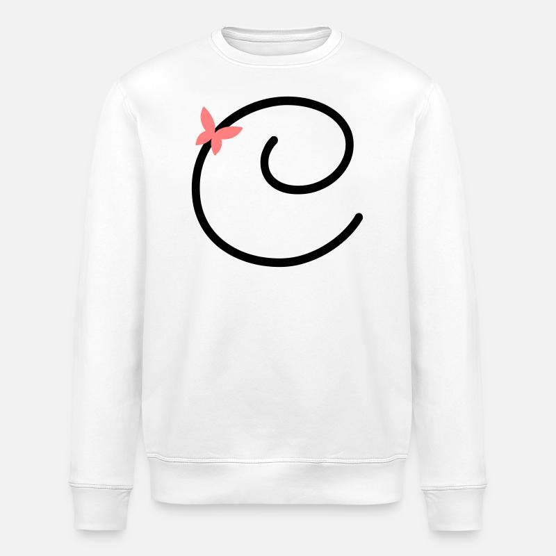 Lettre C Papillon Lettre - Sweat bio ROLLER Stanley/Stella Unisexe - blanc