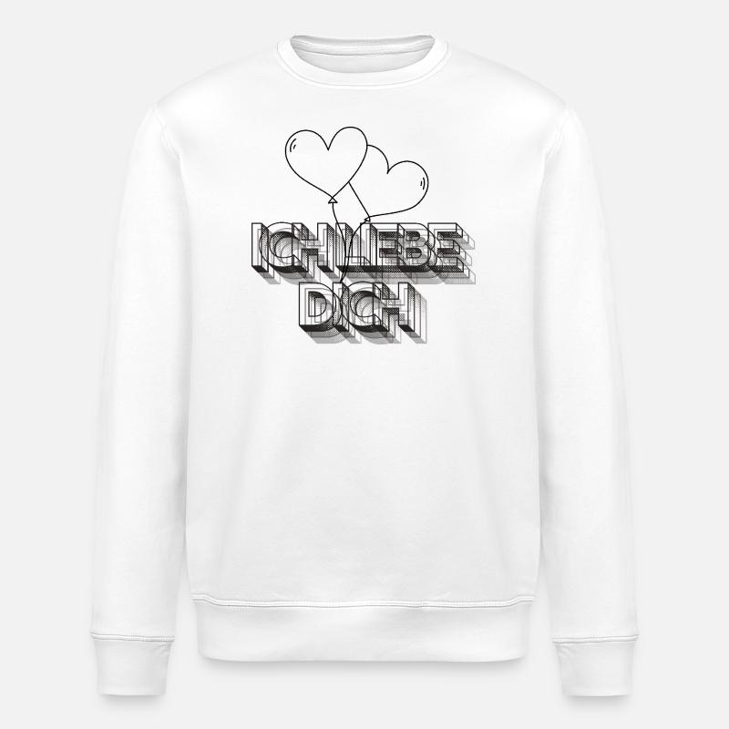 Je t’aime - Sweat bio ROLLER Stanley/Stella Unisexe - blanc
