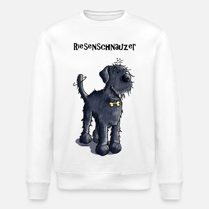 Süßer Riesenschnauzer - Stanley/Stella Unisex Bio-Sweatshirt ROLLER - Weiß