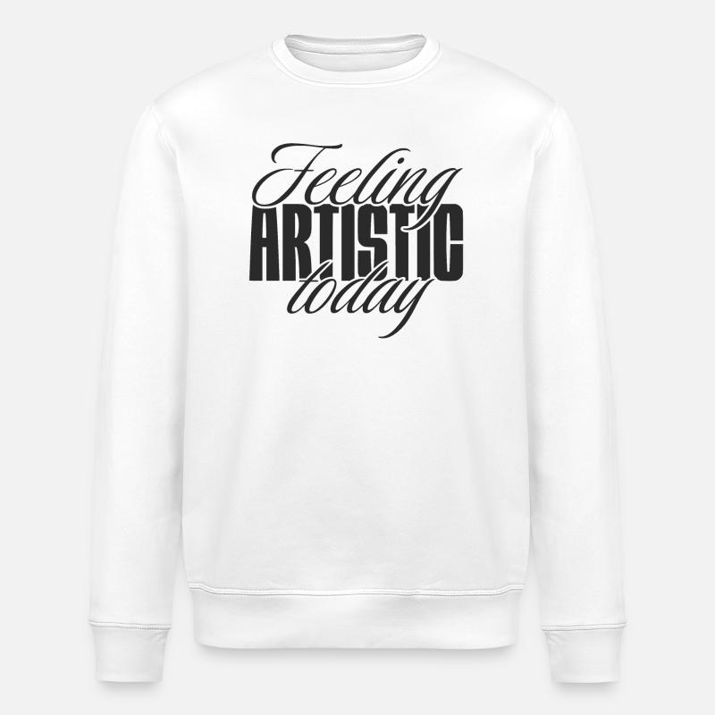 Feeling artistic today - Stanley/Stella ROLLER Unisex Organic Sweatshirt - white