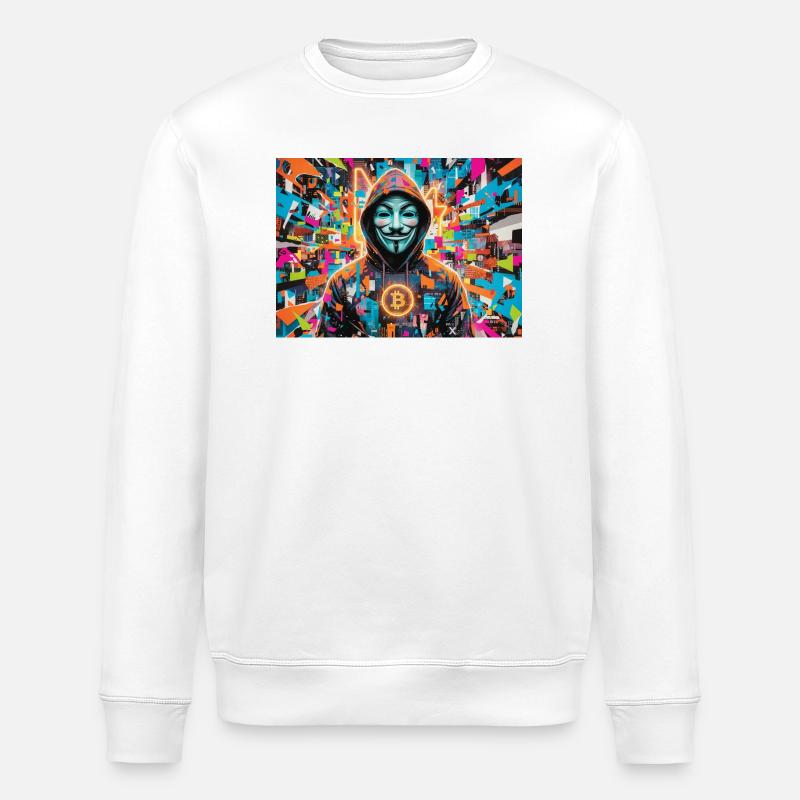 Bitcoin Bazooka - PopArt - Satoshi 3 - Sweat bio ROLLER Stanley/Stella Unisexe - blanc