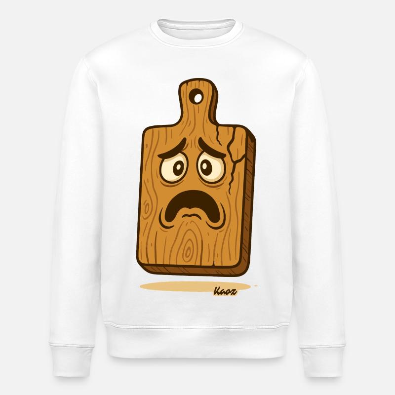 Schneidbrett_mit_Gesicht pour la cuisine - Sweat bio ROLLER Stanley/Stella Unisexe - blanc