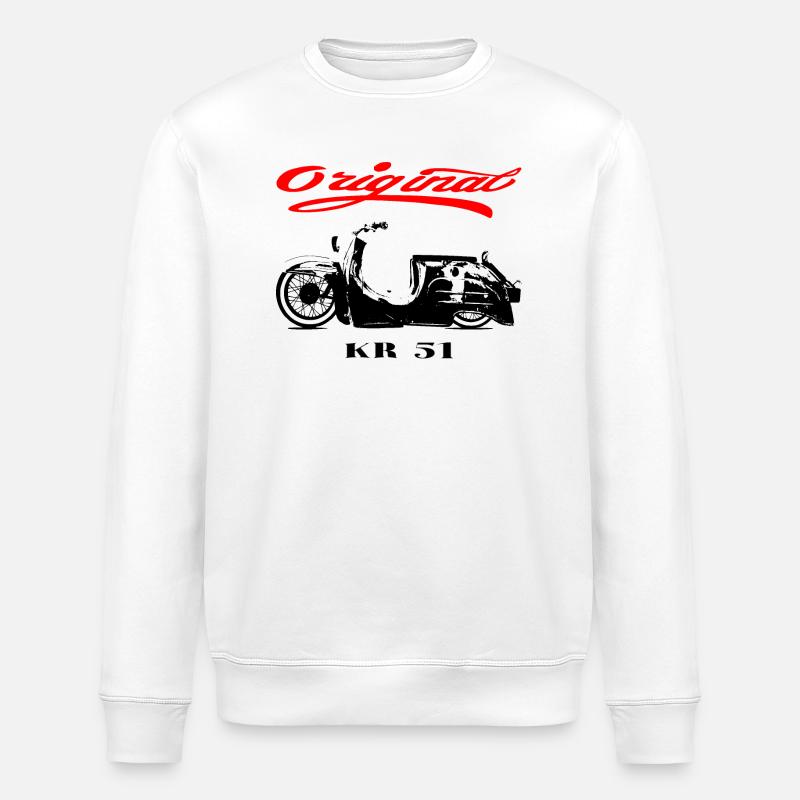 Simson Schwalbe GDR Moped - Stanley/Stella ROLLER Unisex Organic Sweatshirt - white