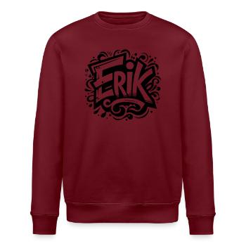 Erik Name Vorname Graffiti - Stanley/Stella Unisex Bio-Sweatshirt ROLLER - Weiß - Vorne - Nik (191cm)