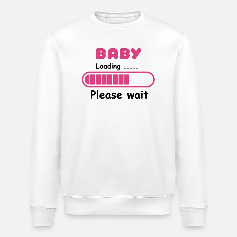 Baby wird geladen - bitte warten - Stanley/Stella Unisex Bio-Sweatshirt ROLLER - Weiß