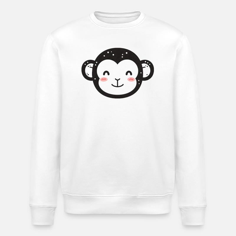 Gorille - Sweat bio ROLLER Stanley/Stella Unisexe - blanc