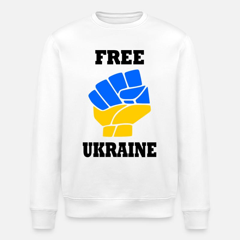 ukraine - Stanley/Stella ROLLER Unisex Organic Sweatshirt - white