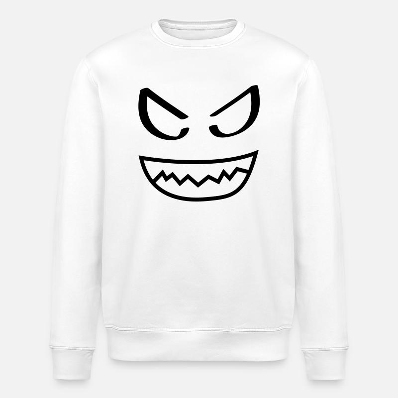 smiley - Stanley/Stella ROLLER Unisex Organic Sweatshirt - white