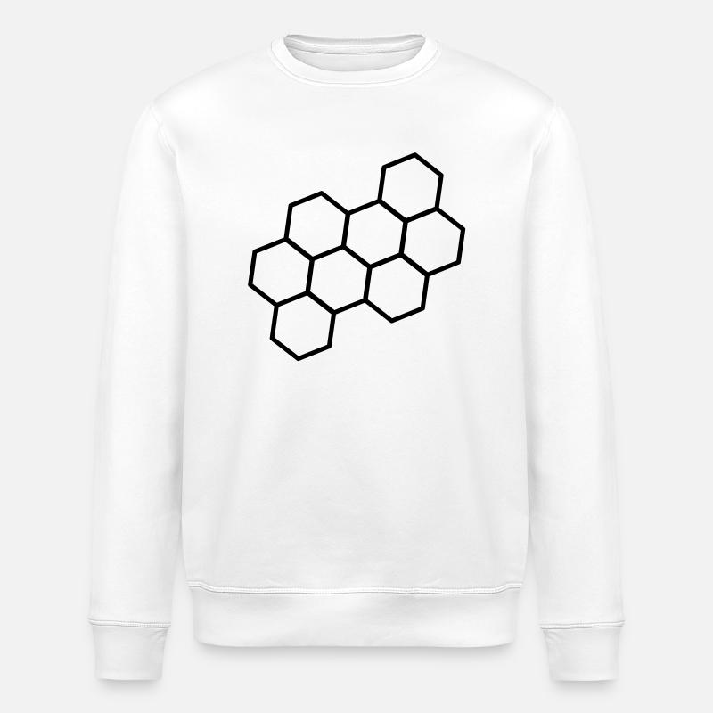 honigwabe___f1 - Sweat bio ROLLER Stanley/Stella Unisexe - blanc