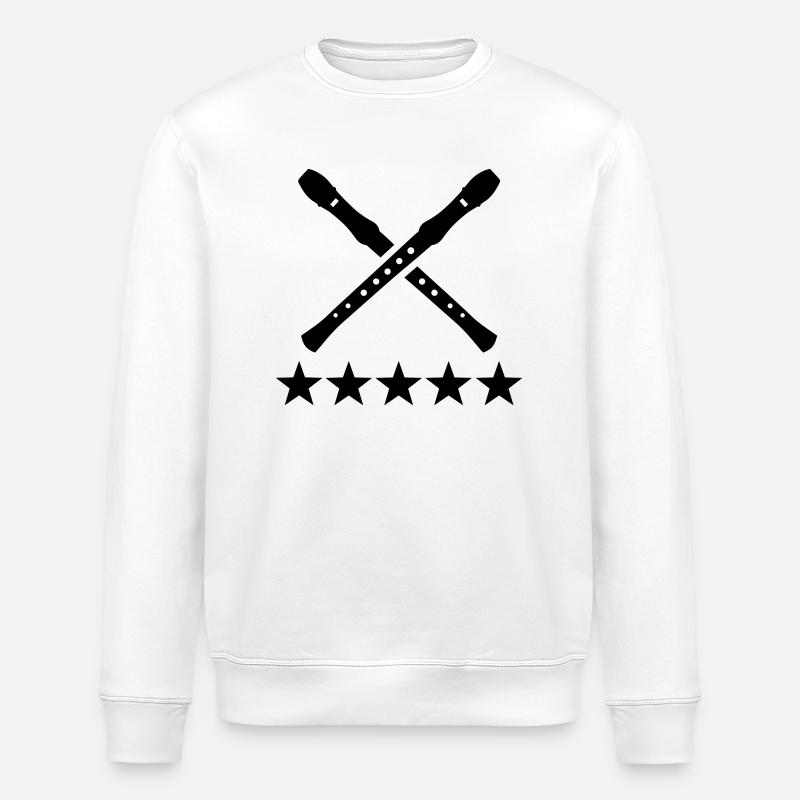 Flûte - Sweat bio ROLLER Stanley/Stella Unisexe - blanc