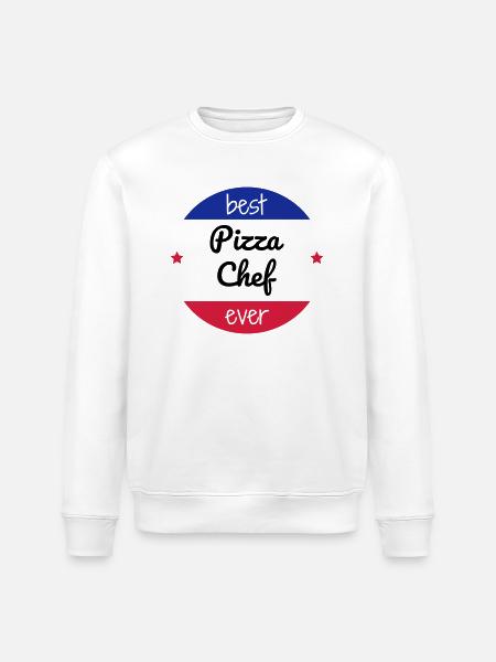 Pizza / Pizzaiolo / Pizza Chef / Pizzachef - Stanley/Stella ROLLER Unisex Organic Sweatshirt - white