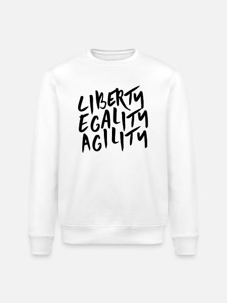 Liberty Egality Agility - Sweat bio ROLLER Stanley/Stella Unisexe - blanc