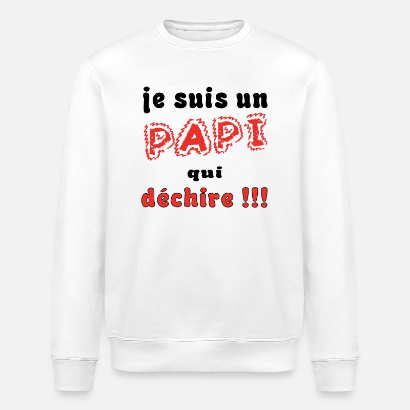 PAPI PAPY - Sweat bio ROLLER Stanley/Stella Unisexe - blanc