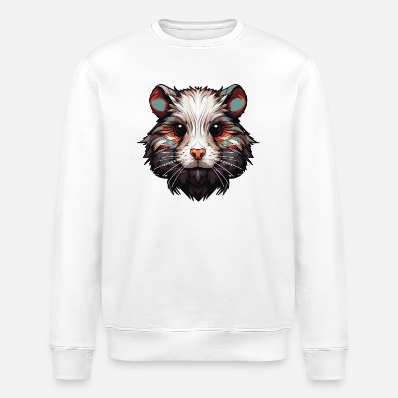 Hamster Tier - Stanley/Stella Unisex Bio-Sweatshirt ROLLER - Weiß