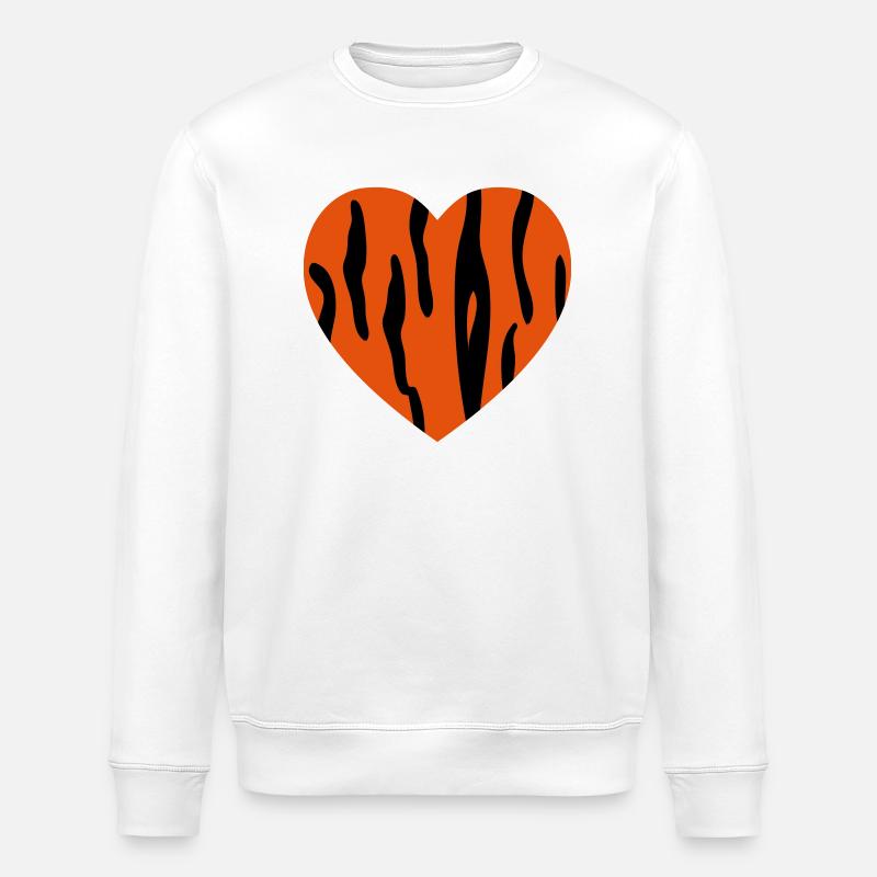 herz_tiger - Stanley/Stella Unisex Bio-Sweatshirt ROLLER - Weiß