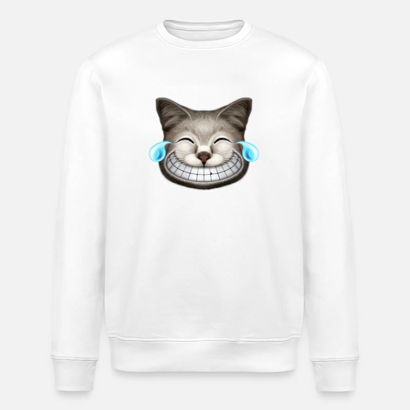 EMOTIONS CATBURST LACHEN - Stanley/Stella Unisex Bio-Sweatshirt ROLLER - Weiß