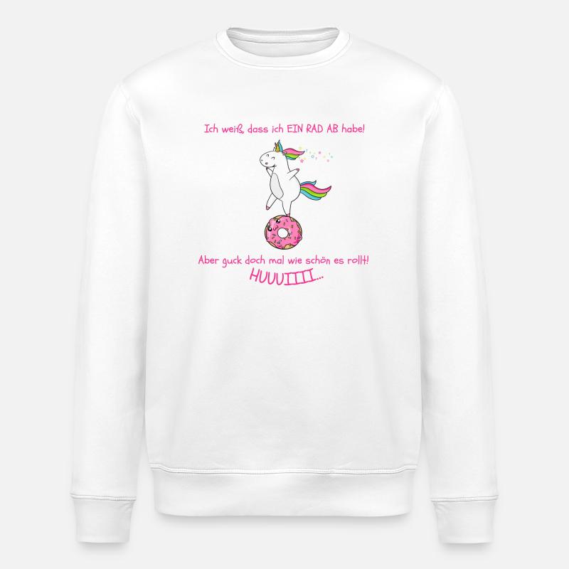 Einhorn - Stanley/Stella Unisex Bio-Sweatshirt ROLLER - Weiß