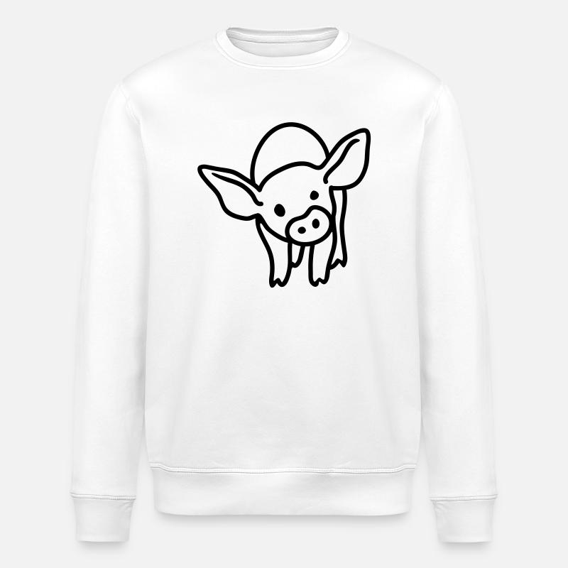 Piglets - line - Stanley/Stella ROLLER Unisex Organic Sweatshirt - white