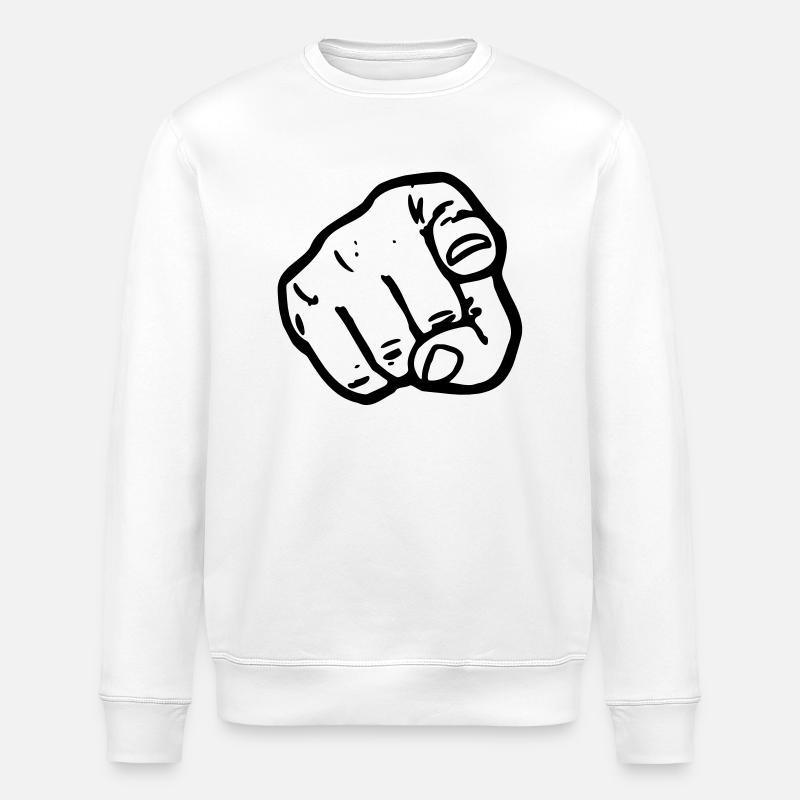 You! (V) - Stanley/Stella ROLLER Unisex Organic Sweatshirt - white
