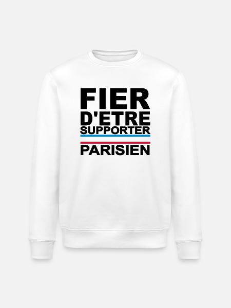fier parisien noir 01 - Sweat bio ROLLER Stanley/Stella Unisexe - blanc