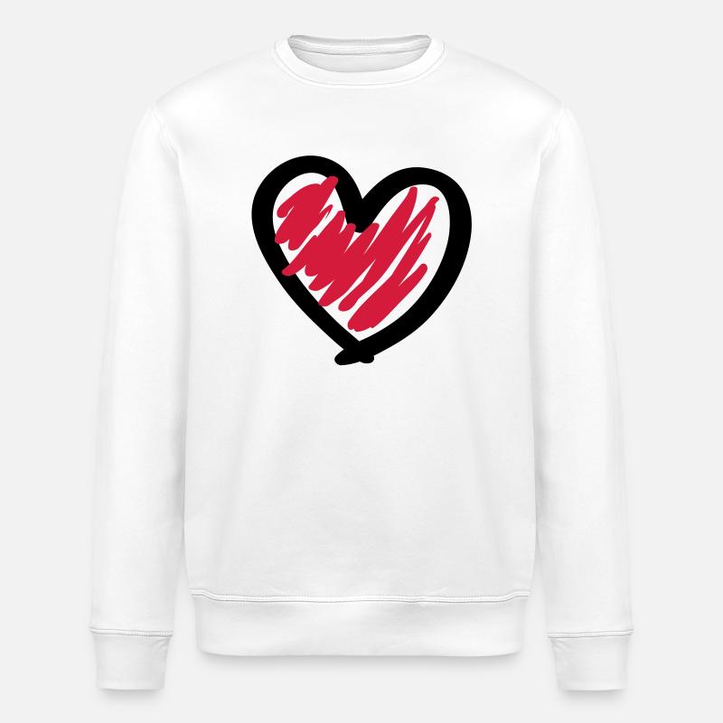 Cool Heart - Stanley/Stella Unisex Bio-Sweatshirt ROLLER - Weiß