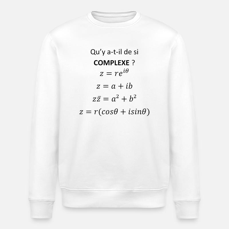 Komplexe Zahlen - Stanley/Stella Unisex Bio-Sweatshirt ROLLER - Weiß